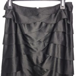 Adriana Pappel Black Ruffle Women Skirt (Size: 4)